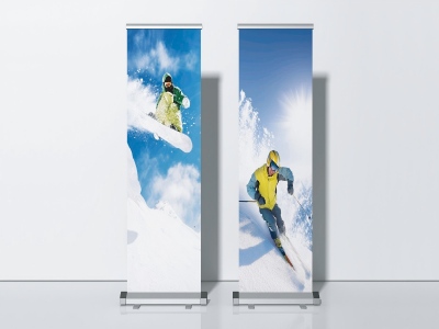 Scrimless Non-Curling Grey Back Frontlit Banner