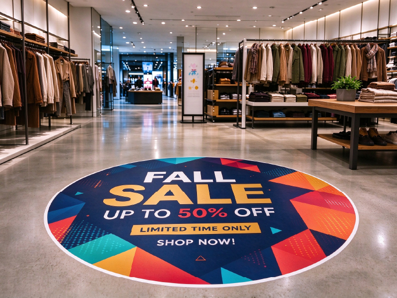  Polyester Floor Graphic Sticker
