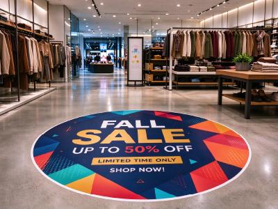  Polyester Floor Graphic Sticker